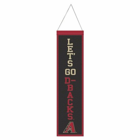 WRAFT FANATICS 8 x 32 in. MLB Arizona Diamondbacks Wool Heritage Slogan Design Banner 9416647610